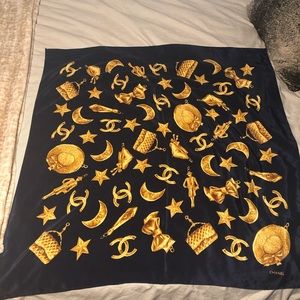 CHANEL PRINT SQUARE SCARF